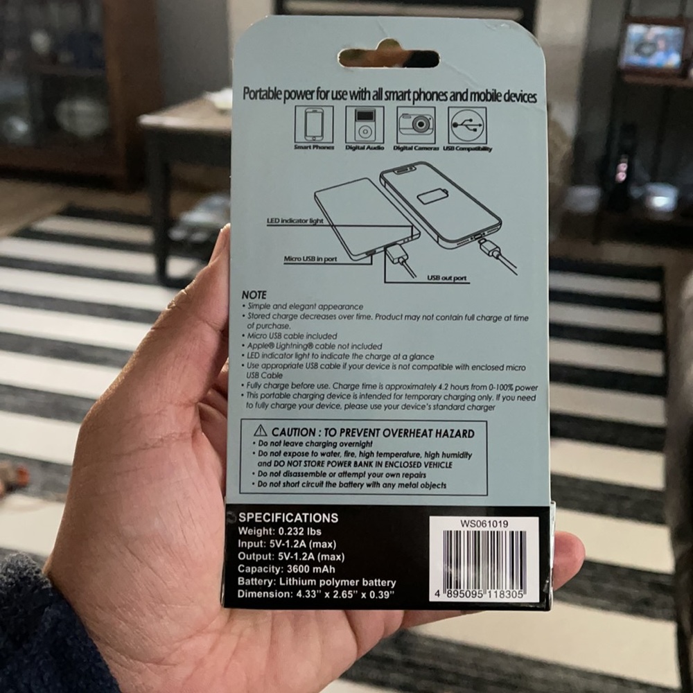 Portable Power bank 3600 mAh - Picture 2 of 4